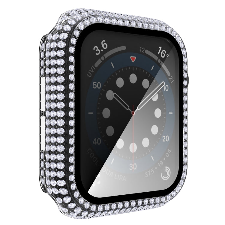 Diamond PC + Tempered Glass Watch Case For Apple Watch Series 6&SE&5&4 40mm