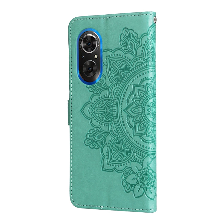 For Honor 50 SE / Huawei nova 9 SE 7-petal Flowers Embossed Flip Leather Phone Case