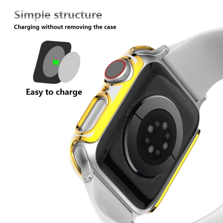 Two-color Electroplating PC Watch Case For Apple Watch Series 6&SE&5&4 44mm