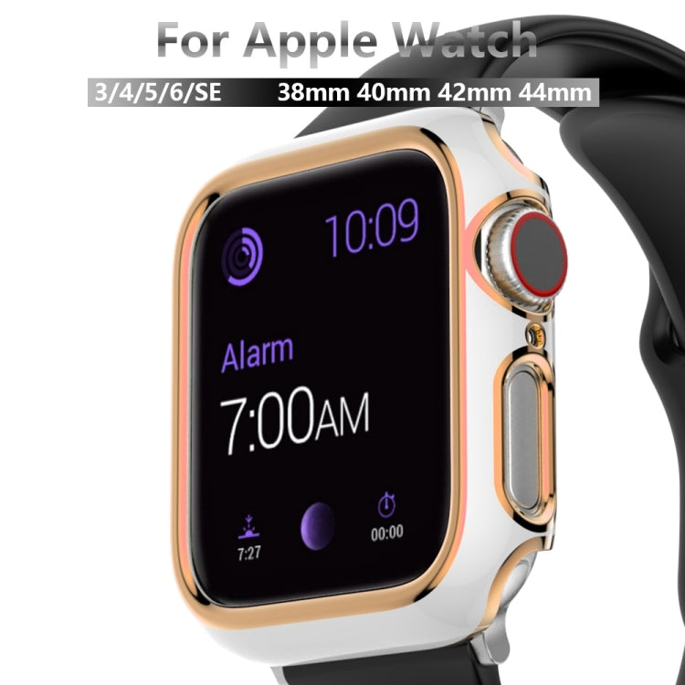 Two-color Electroplating PC Watch Case For Apple Watch Series 6&SE&5&4 44mm
