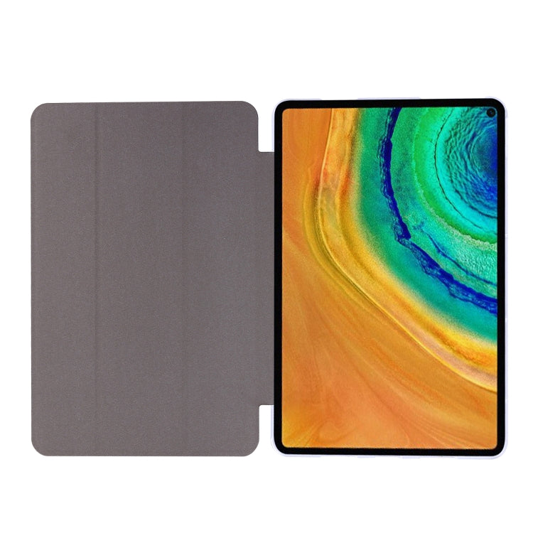 For Huawei MatePad Pro 10.8 inch Silk Texture Horizontal Flip Leather Case with Three-folding Holder