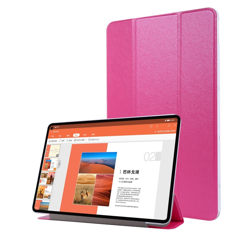 For Huawei MatePad Pro 10.8 inch Silk Texture Horizontal Flip Leather Case with Three-folding Holder