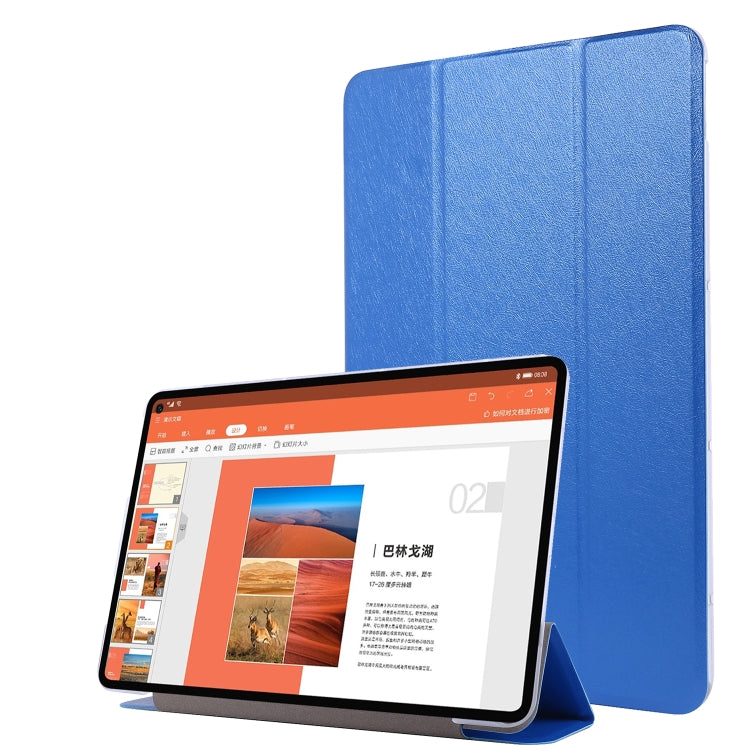 For Huawei MatePad Pro 10.8 inch Silk Texture Horizontal Flip Leather Case with Three-folding Holder