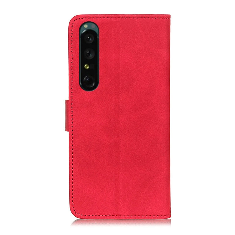 For Sony Xperia I  IV KHAZNEH Retro Texture Horizontal Flip Leather Phone Case