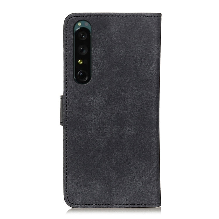 For Sony Xperia I  IV KHAZNEH Retro Texture Horizontal Flip Leather Phone Case