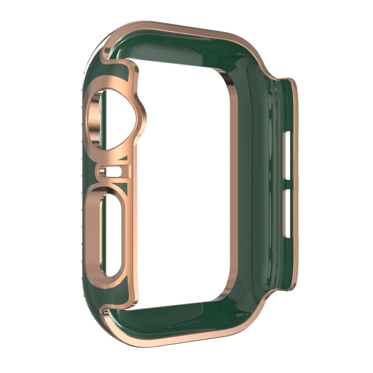 Double-Row Diamond Two-color Electroplating PC Watch Case For Apple Watch Series 6&SE&5&4 44mm