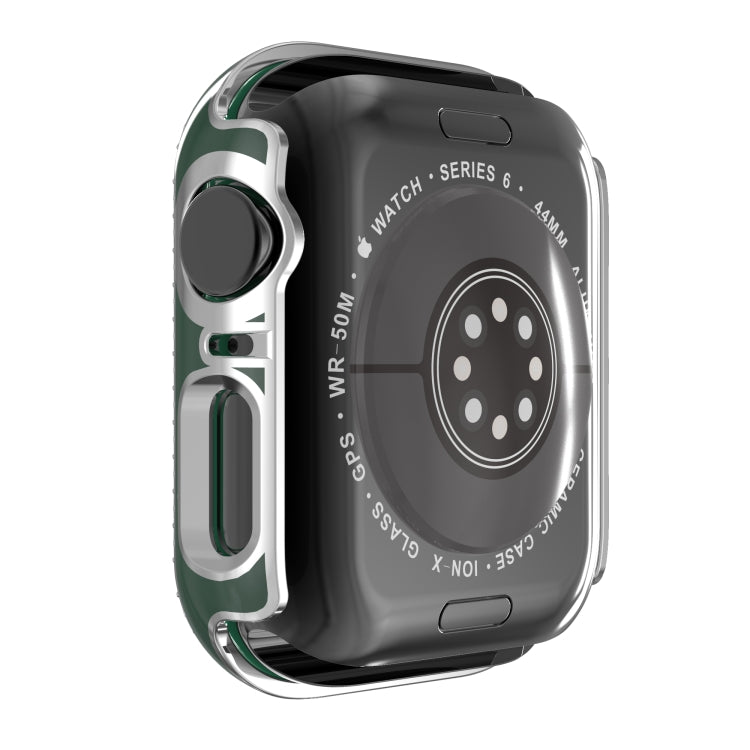 Double-Row Diamond Two-color Electroplating PC Watch Case For Apple Watch Series 6&SE&5&4 44mm
