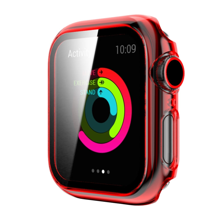 Translucent PC+Tempered Glass Watch Case For Apple Watch Series 6&SE&5&4 40mm