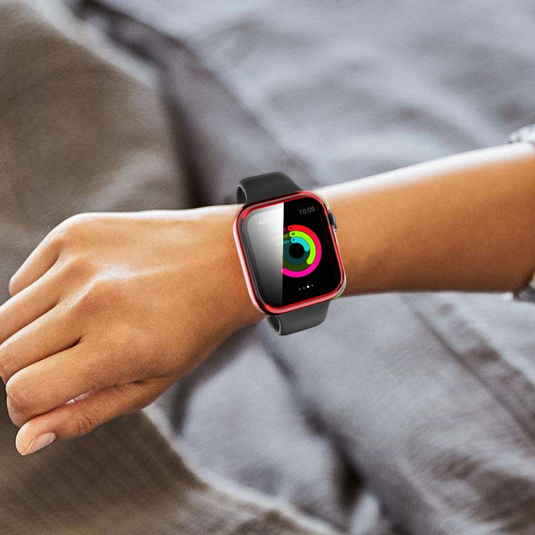 Translucent PC+Tempered Glass Watch Case For Apple Watch Series 6&SE&5&4 40mm