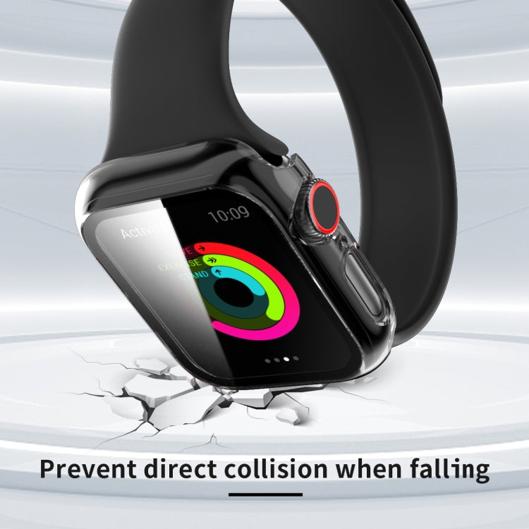 Translucent PC+Tempered Glass Watch Case For Apple Watch Series 6&SE&5&4 44mm
