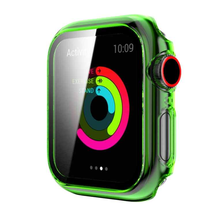 Translucent PC+Tempered Glass Watch Case For Apple Watch Series 6&SE&5&4 44mm