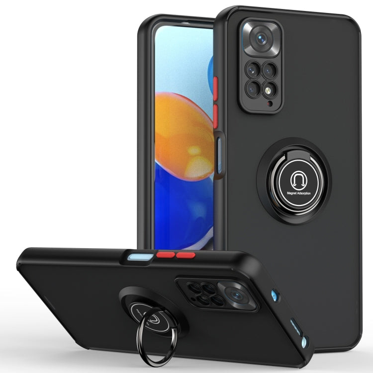 For Xiaomi Redmi Note 11 Pro 4G / 5G Q Shadow 1 Series TPU + PC Phone Case with Ring Holder