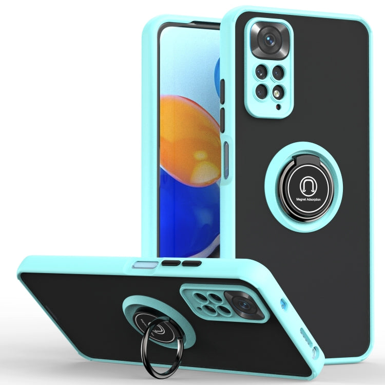 For Xiaomi Redmi Note 11 Global Q Shadow 1 Series TPU + PC Phone Case with Ring Holder