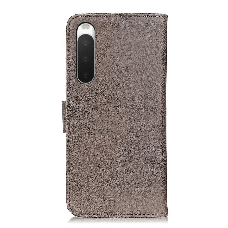 For Sony Xperia 10 IV KHAZNEH Cowhide Texture Horizontal Flip Leather Phone Case