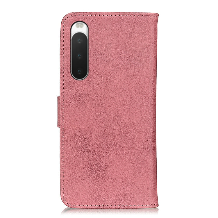 For Sony Xperia 10 IV KHAZNEH Cowhide Texture Horizontal Flip Leather Phone Case