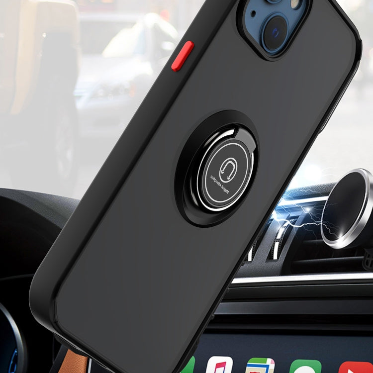 For iPhone 13 Q Shadow 1 Series TPU + PC Phone Case with Ring Holder