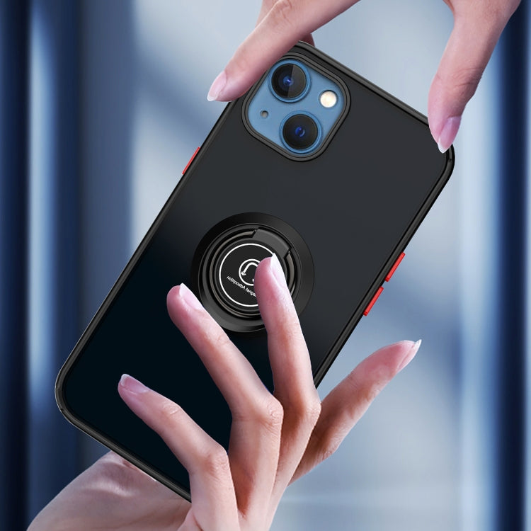 For iPhone 13 Q Shadow 1 Series TPU + PC Phone Case with Ring Holder