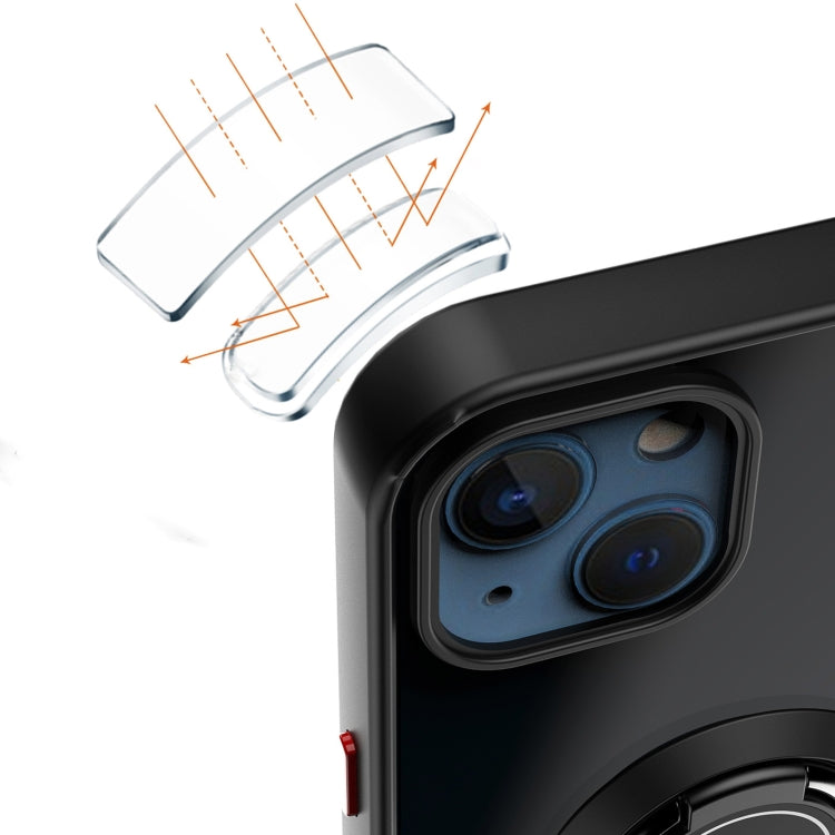 For iPhone 13 Q Shadow 1 Series TPU + PC Phone Case with Ring Holder