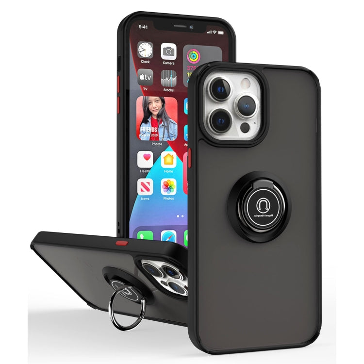 For iPhone 13 Pro Max Q Shadow 1 Series TPU + PC Phone Case with Ring Holder