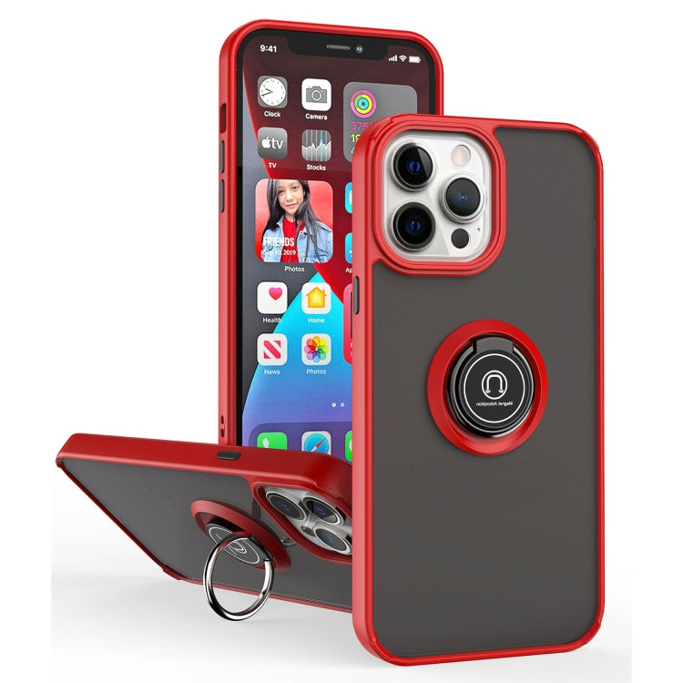 For iPhone 13 Pro Max Q Shadow 1 Series TPU + PC Phone Case with Ring Holder