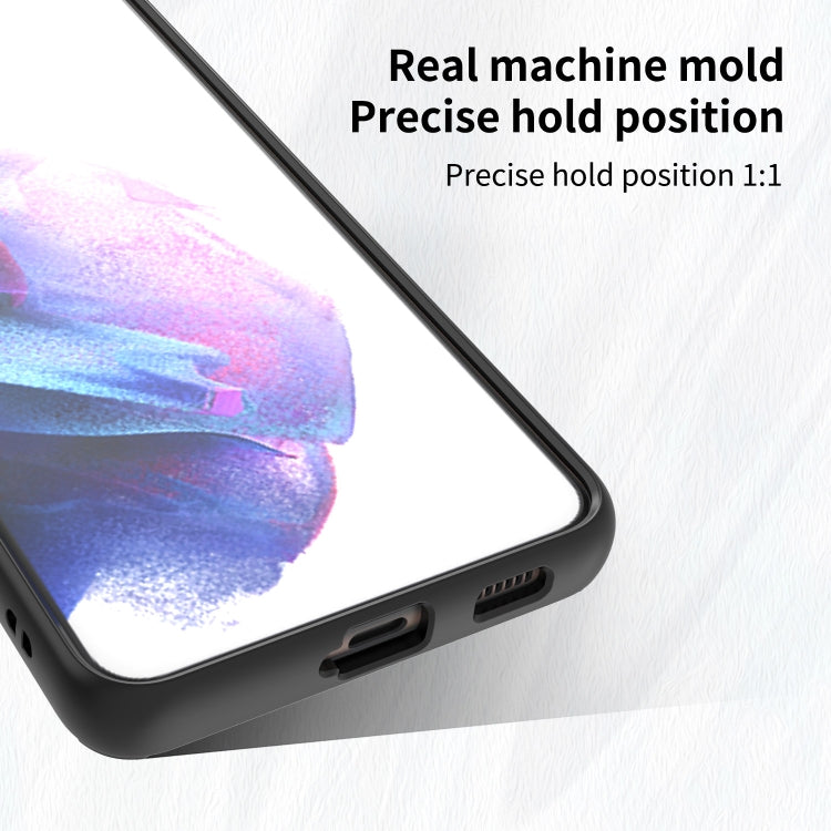 For Samsung Galaxy S21+ 5G Q Shadow I Ring Kickstand PC and TPU Hybrid Phone Case