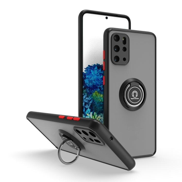 For Samsung Galaxy S20+ 5G Q Shadow I Ring Kickstand PC and TPU Hybrid Phone Case