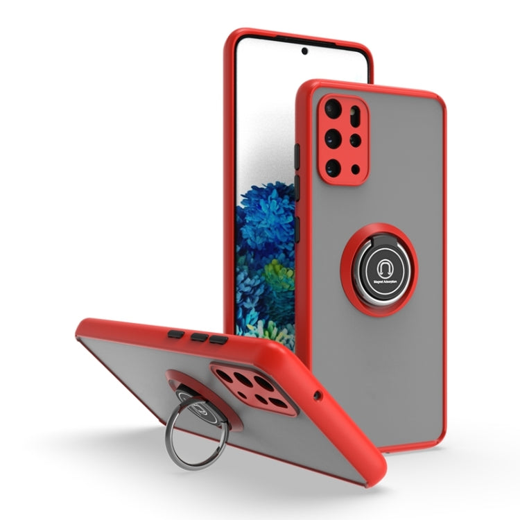 For Samsung Galaxy S20+ 5G Q Shadow I Ring Kickstand PC and TPU Hybrid Phone Case
