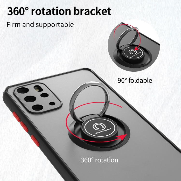 For Samsung Galaxy S20+ 5G Q Shadow I Ring Kickstand PC and TPU Hybrid Phone Case
