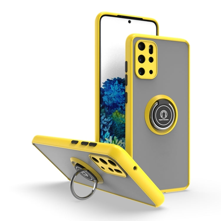 For Samsung Galaxy S20+ 5G Q Shadow I Ring Kickstand PC and TPU Hybrid Phone Case