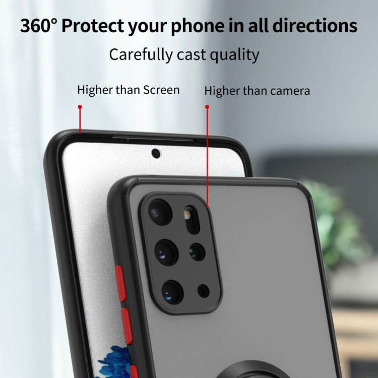 For Samsung Galaxy S20+ 5G Q Shadow I Ring Kickstand PC and TPU Hybrid Phone Case