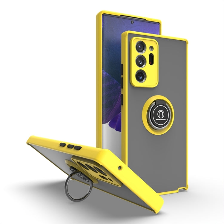 For Samsung Galaxy Note20 Ultra 5G Q Shadow I Ring Kickstand PC and TPU Hybrid Phone Case