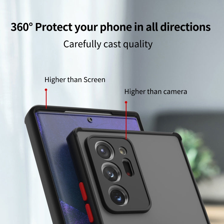 For Samsung Galaxy Note20 Ultra 5G Q Shadow I Ring Kickstand PC and TPU Hybrid Phone Case