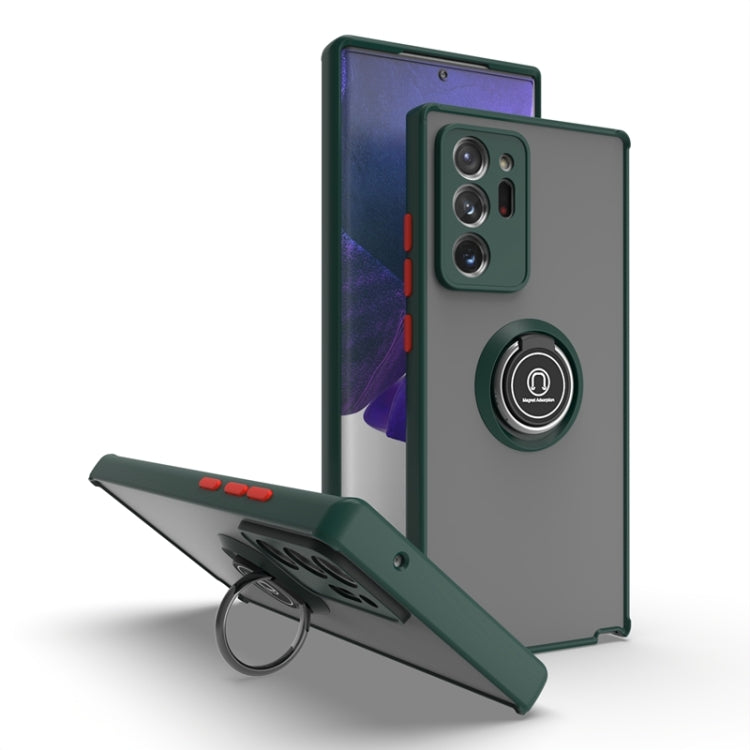 For Samsung Galaxy Note20 Ultra 5G Q Shadow I Ring Kickstand PC and TPU Hybrid Phone Case