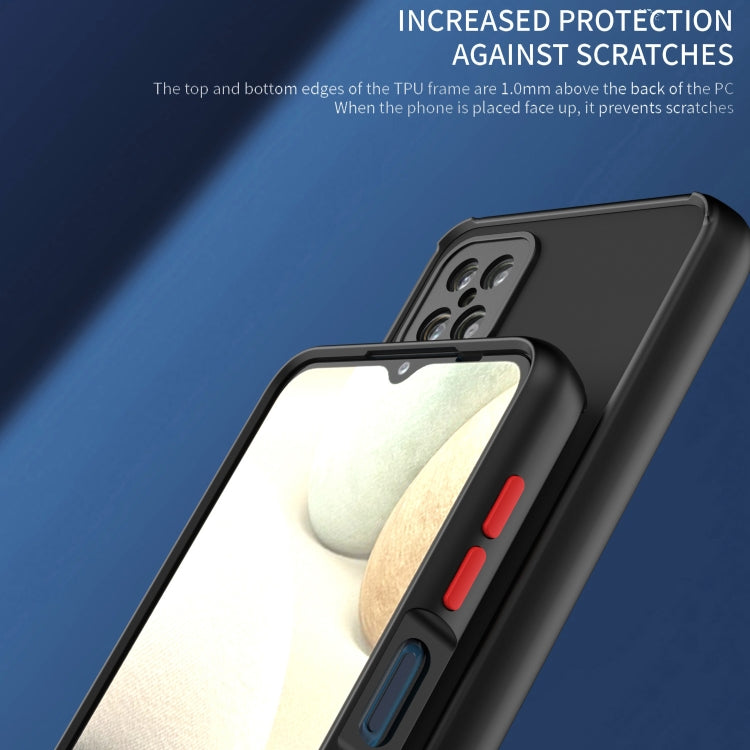 For Samsung Galaxy A12 Q Shadow I Ring Kickstand PC and TPU Hybrid Phone Case