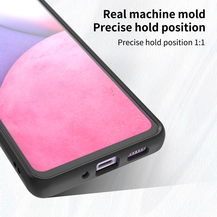 For Samsung Galaxy A33 5G Q Shadow I Ring Kickstand PC and TPU Hybrid Phone Case