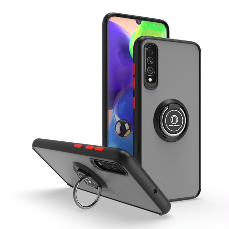 For Samsung Galaxy A70 / A70s Q Shadow I Ring Kickstand PC and TPU Hybrid Phone Case
