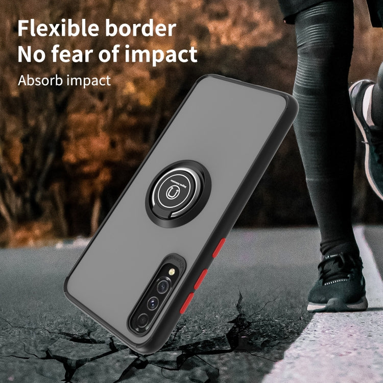 For Samsung Galaxy A70 / A70s Q Shadow I Ring Kickstand PC and TPU Hybrid Phone Case