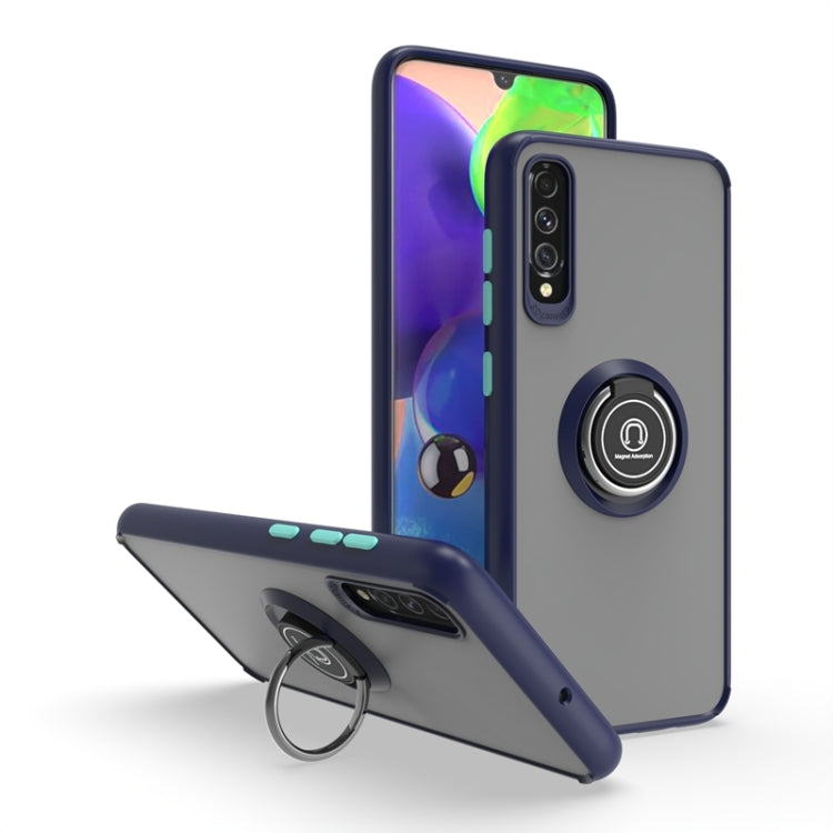 For Samsung Galaxy A70 / A70s Q Shadow I Ring Kickstand PC and TPU Hybrid Phone Case