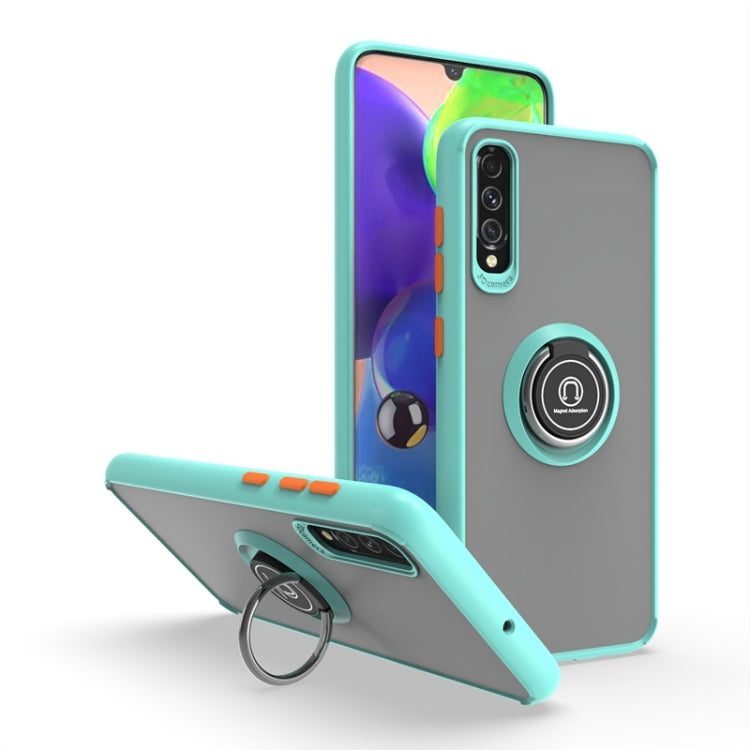 For Samsung Galaxy A70 / A70s Q Shadow I Ring Kickstand PC and TPU Hybrid Phone Case