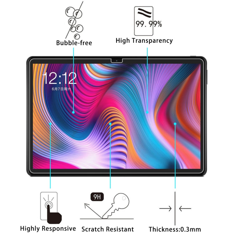 2 PCS 9H 2.5D Explosion-proof Tempered Glass Film for Teclast T30