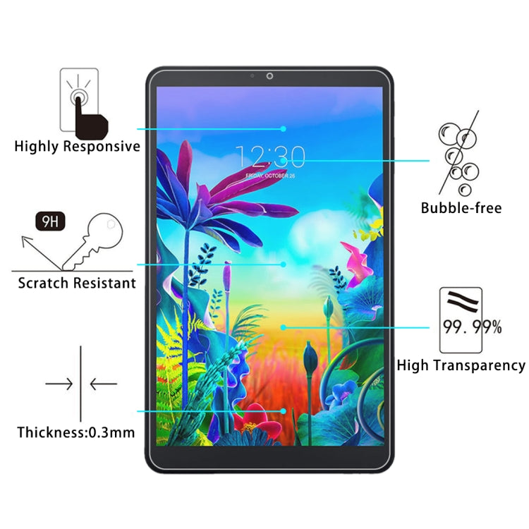 25 PCS 9H 2.5D Explosion-proof Tempered Glass Film for LG G Pad 5 10.1 inch