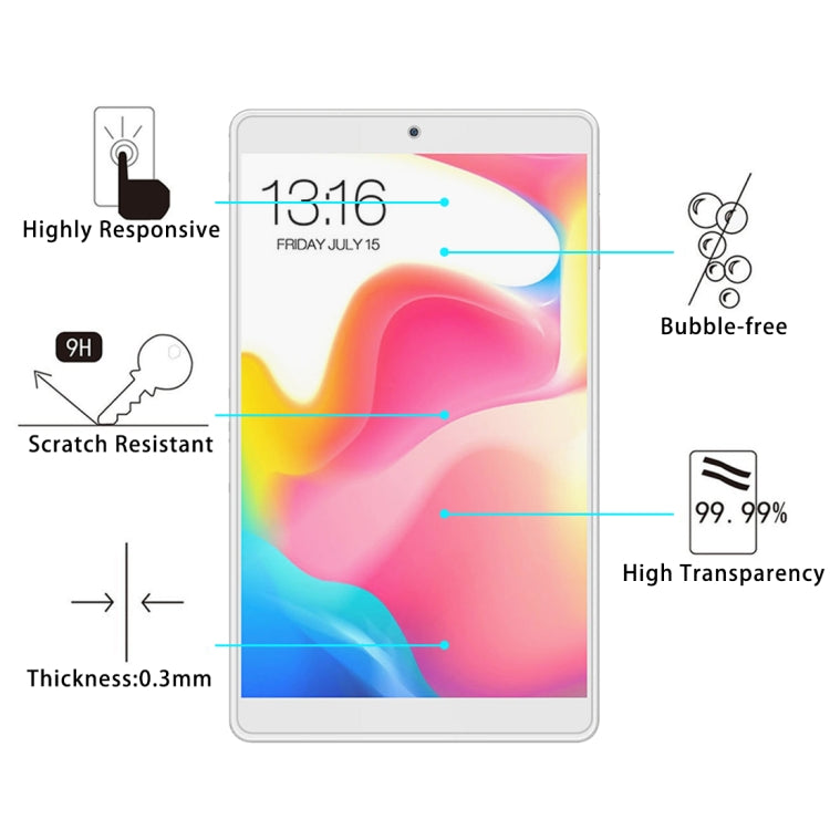 25 PCS 9H 2.5D Explosion-proof Tempered Glass Film for Teclast P80 Pro