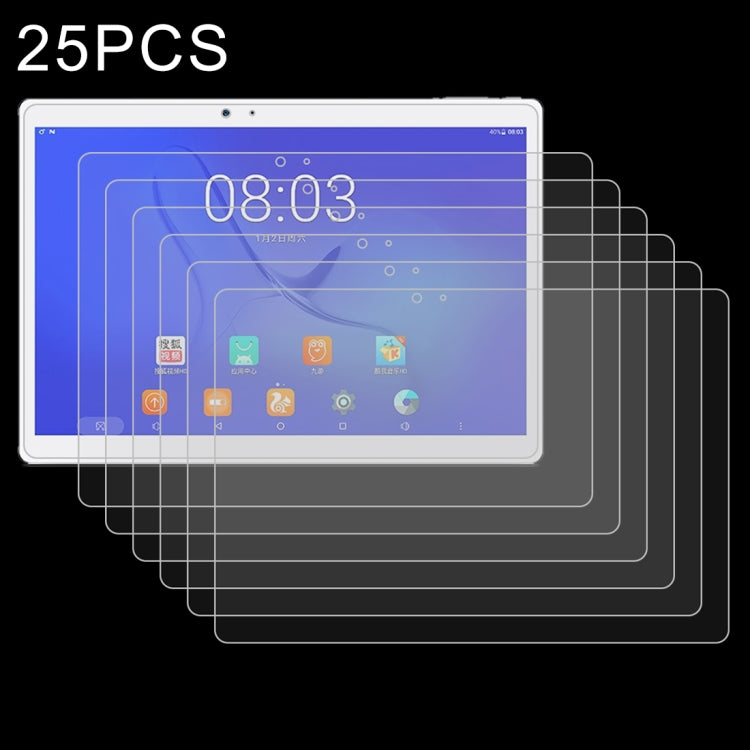 25 PCS 9H 2.5D Explosion-proof Tempered Glass Film for Teclast T10