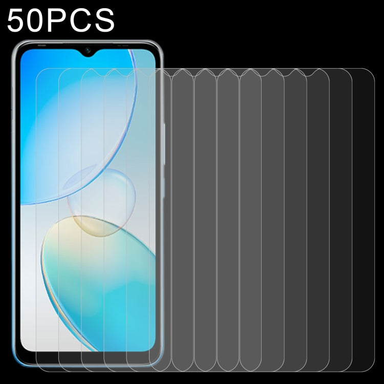 50 PCS 0.26mm 9H 2.5D Tempered Glass Film For Infinix Hot 12i