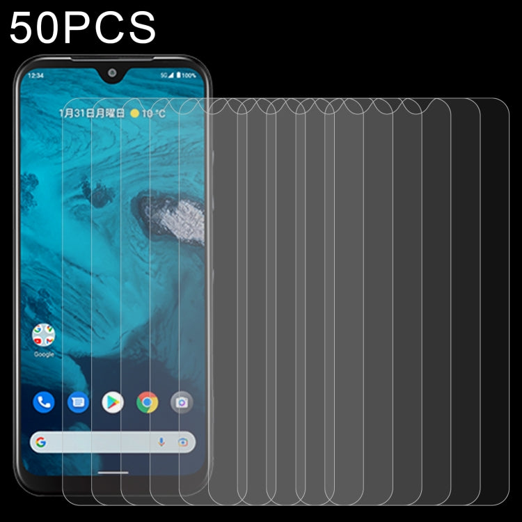 50 PCS 0.26mm 9H 2.5D Tempered Glass Film For Kyocera Android One S9