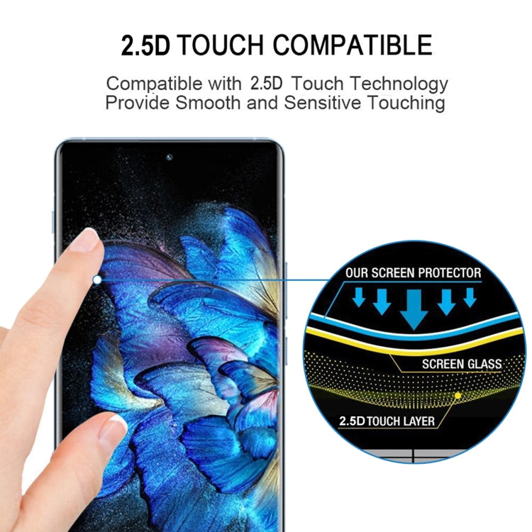 25 PCS Edge Glue Curved Edge Full Screen Tempered Glass Film For vivo X Note (Black)