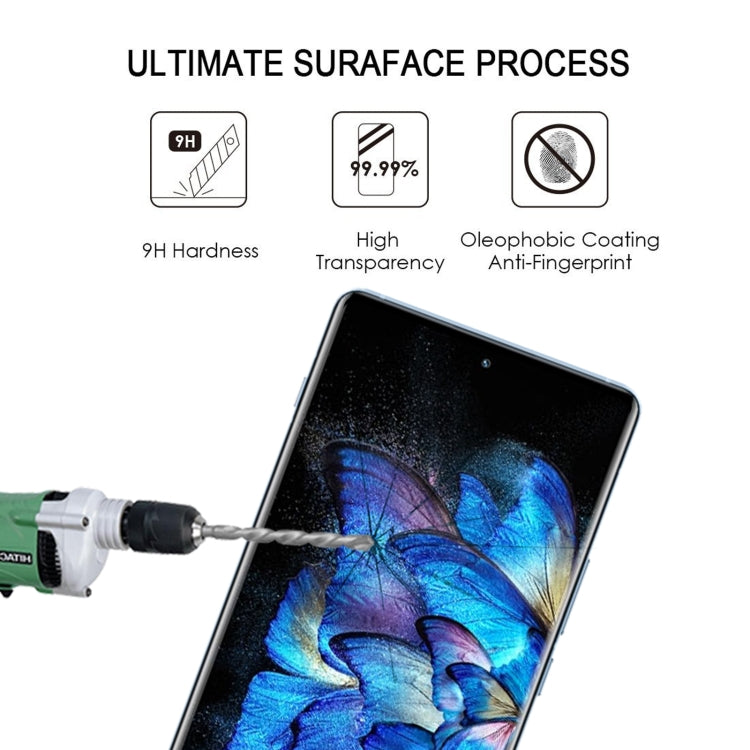 25 PCS Edge Glue Curved Edge Full Screen Tempered Glass Film For vivo X Note (Black)