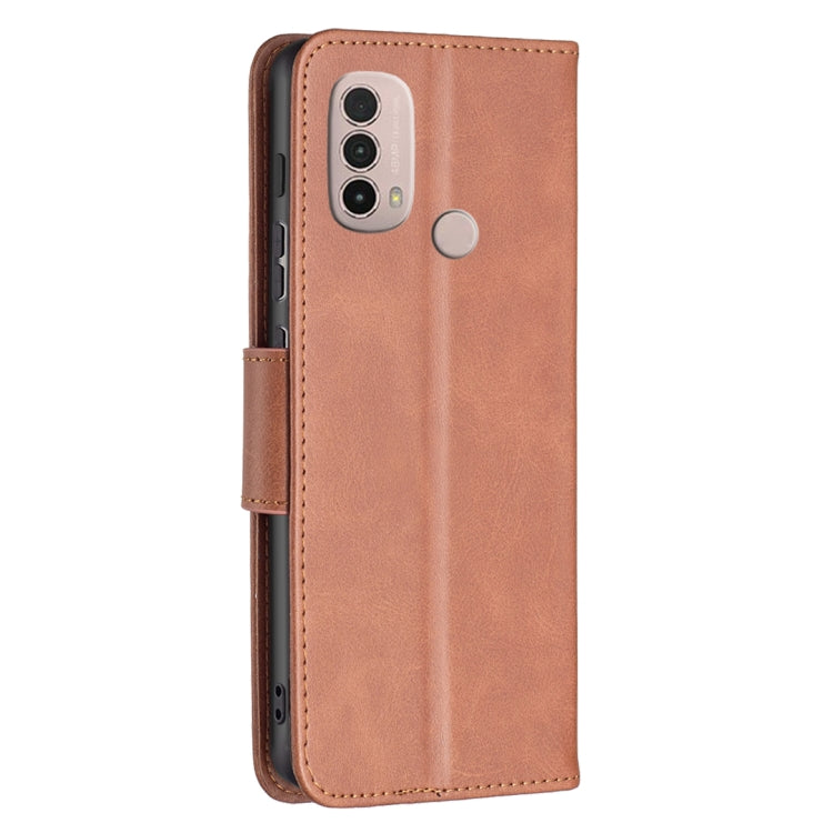 For Motorola Moto E40 / E30 Lambskin Texture Pure Color Leather Phone Case