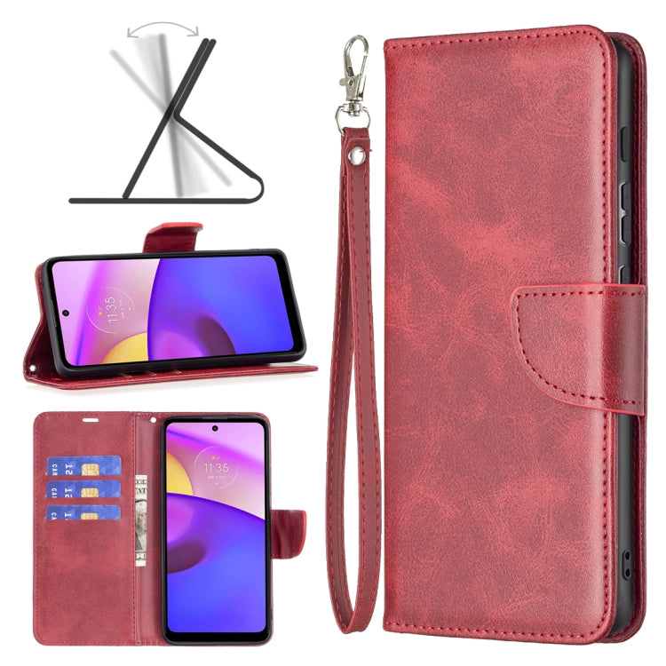 For Motorola Moto E40 / E30 Lambskin Texture Pure Color Leather Phone Case