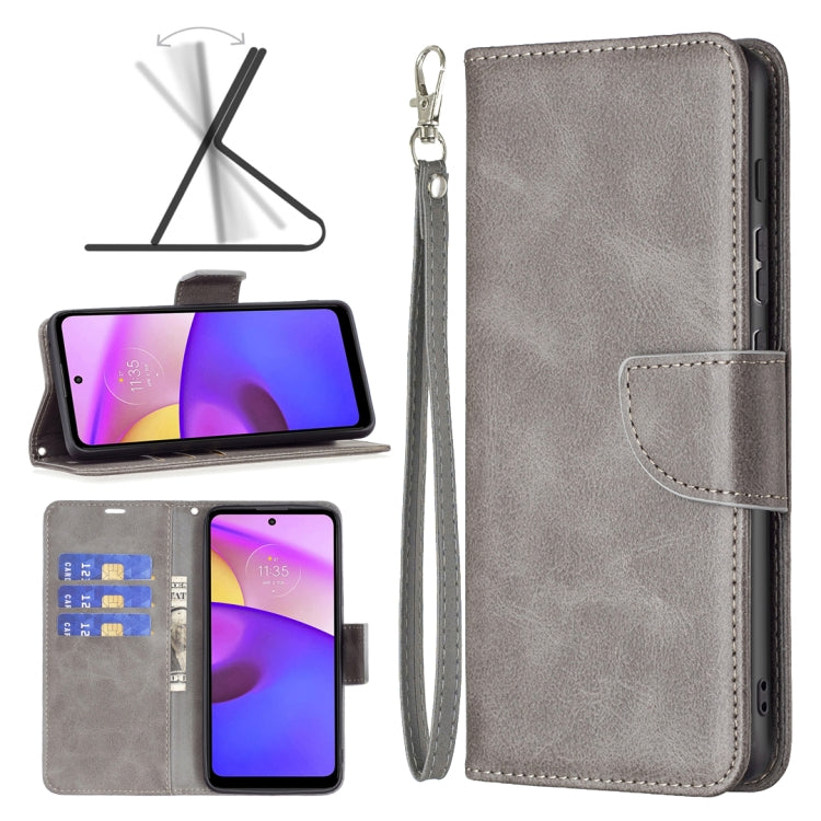 For Motorola Moto E40 / E30 Lambskin Texture Pure Color Leather Phone Case
